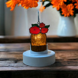 Glass Cover- Flower (FALL) Jar