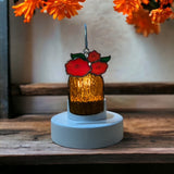 Glass Cover- Flower (FALL) Jar