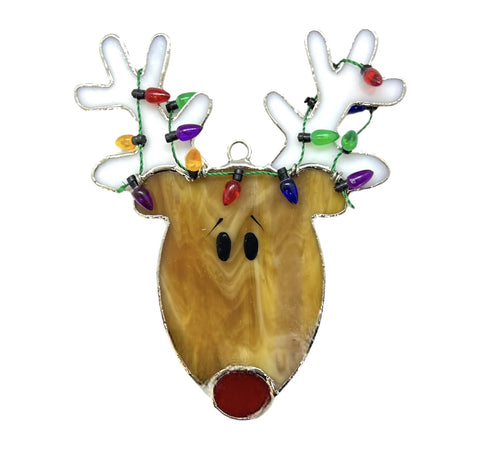 Glass Cover- Holiday Reindeer