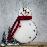 Glass Cover- Snowbaby with Scarf (Red or Blue Scarf)
