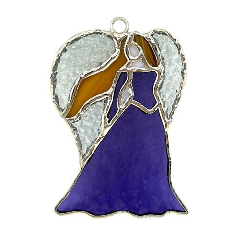 Glass Cover- The Angel of Hope , Spring Purple