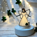 Glass Cover- The Angel Gabriel SHAMROCK ☘ (No Hooks for Garland)