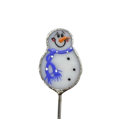 Holiday Mini Plant Stake- Winter Snowman