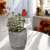 Holiday Mini Plant Stake- Orange Cat