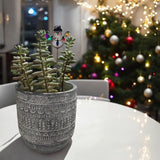 Holiday Mini Plant Stake- Christmas Snowman (Black Hat)