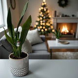 Holiday Mini Plant Stake- Christmas Snowman (Black Hat)