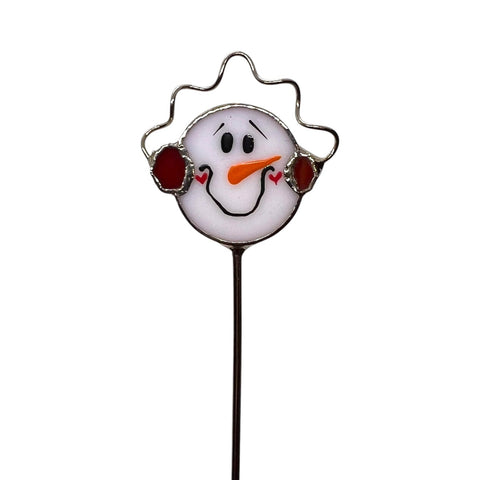 Mini Plant Stake- Winter Snowball
