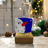 Glass Cover- Snow-gazing Snowman