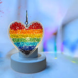 Glass Cover- Rainbow Heart