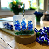 Glass Cover- Blue Flowers / Bluebonnets