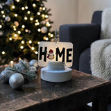 Glass Cover- HOME Sign with Snowman *Limited Edition*