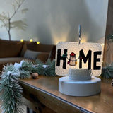 Glass Cover- HOME Sign with Snowman *Limited Edition*