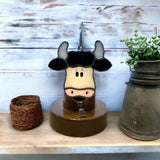 Glass Cover- Cow with Bell
