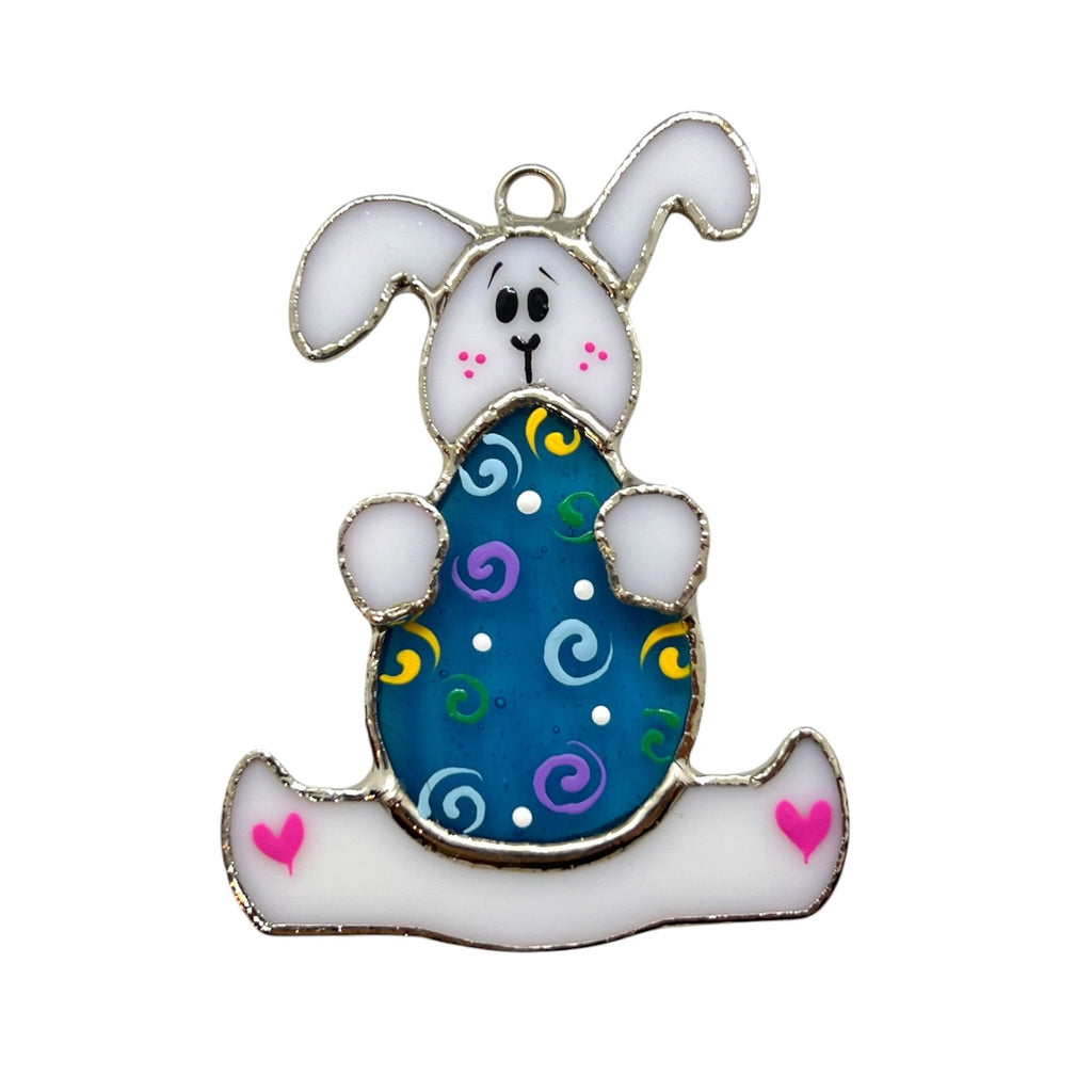 Glass Cover- Easter Bunny and Egg