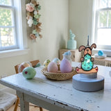 Glass Cover- Easter Bunny and Egg