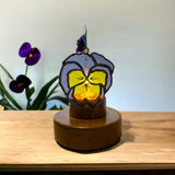 Glass Cover- Pansy Flower