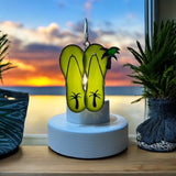 Glass Cover- Flip Flops with Palm Tree