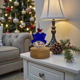 Glass Cover- Snowman with Bird