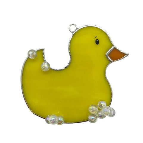 Glass Cover- Yellow Ducky