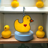 Glass Cover- Yellow Ducky