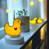 Glass Cover- Yellow Ducky