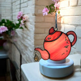 Glass Cover- Teapot with Drop (Pink Glass)