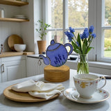 Glass Cover- Teapot with Drop (Light Blue Glass)