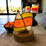 Glass Cover- Candy Corn