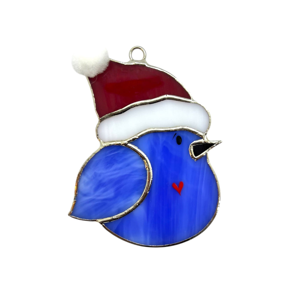 Glass Cover- Winter BlueBird