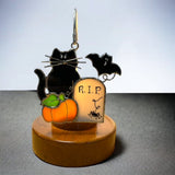 Glass Cover- Halloween Tombstone/ Pumpkin/ Bat/Cat