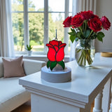 Glass Cover- Red Rose