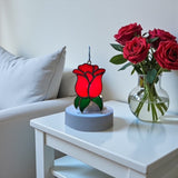 Glass Cover- Red Rose