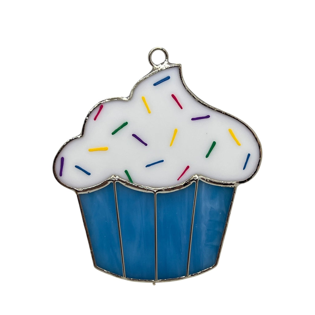 Glass Cover- Cupcake (Blue Wrapper)