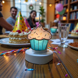 Glass Cover- Cupcake (Blue Wrapper)