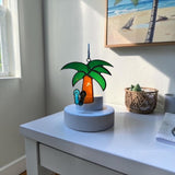 Glass Cover- Palm Tree with Flip Flops