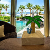 Glass Cover- Palm Tree with Flip Flops