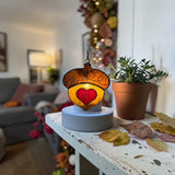 Glass Cover- Fall-time Acorn