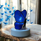 Glass Cover- Butterfly / Blue