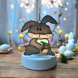 Glass Cover- Easter Rabbit