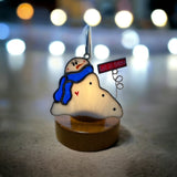Glass Cover- Melting Snowman