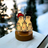 Glass Cover- Snowfamily 3 babies