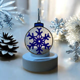 Glass Cover- Ornament Ball Snowflake