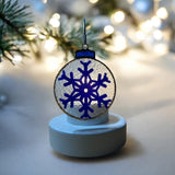 Glass Cover- Ornament Ball Snowflake