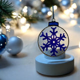 Glass Cover- Ornament Ball Snowflake