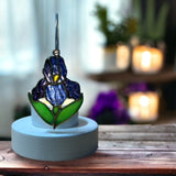 Glass Cover- Iris Flower