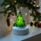 Glass Cover- Christmas Tree with Lights