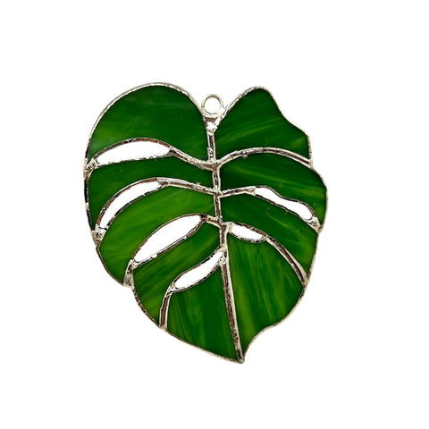 Glass Cover- Monstera Leaf