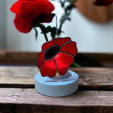 Glass Cover- Poppy Flower