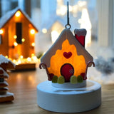 Glass Cover- Gingerbread Candy House