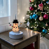 Glass Cover- Christmas Light Snowman (Black Winter Hat) Coming Soon